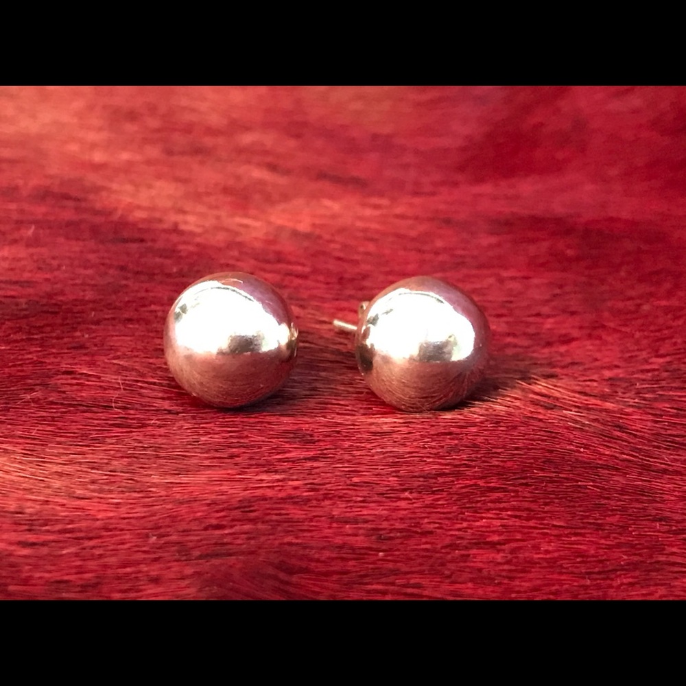 Sterling silver ball earrings